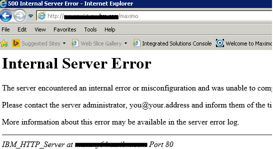 500 Internal Server Error 