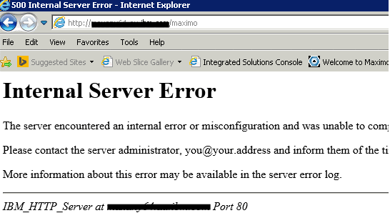 500 Internal Server Error
