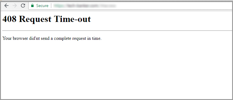 Error 408 Request Timeout