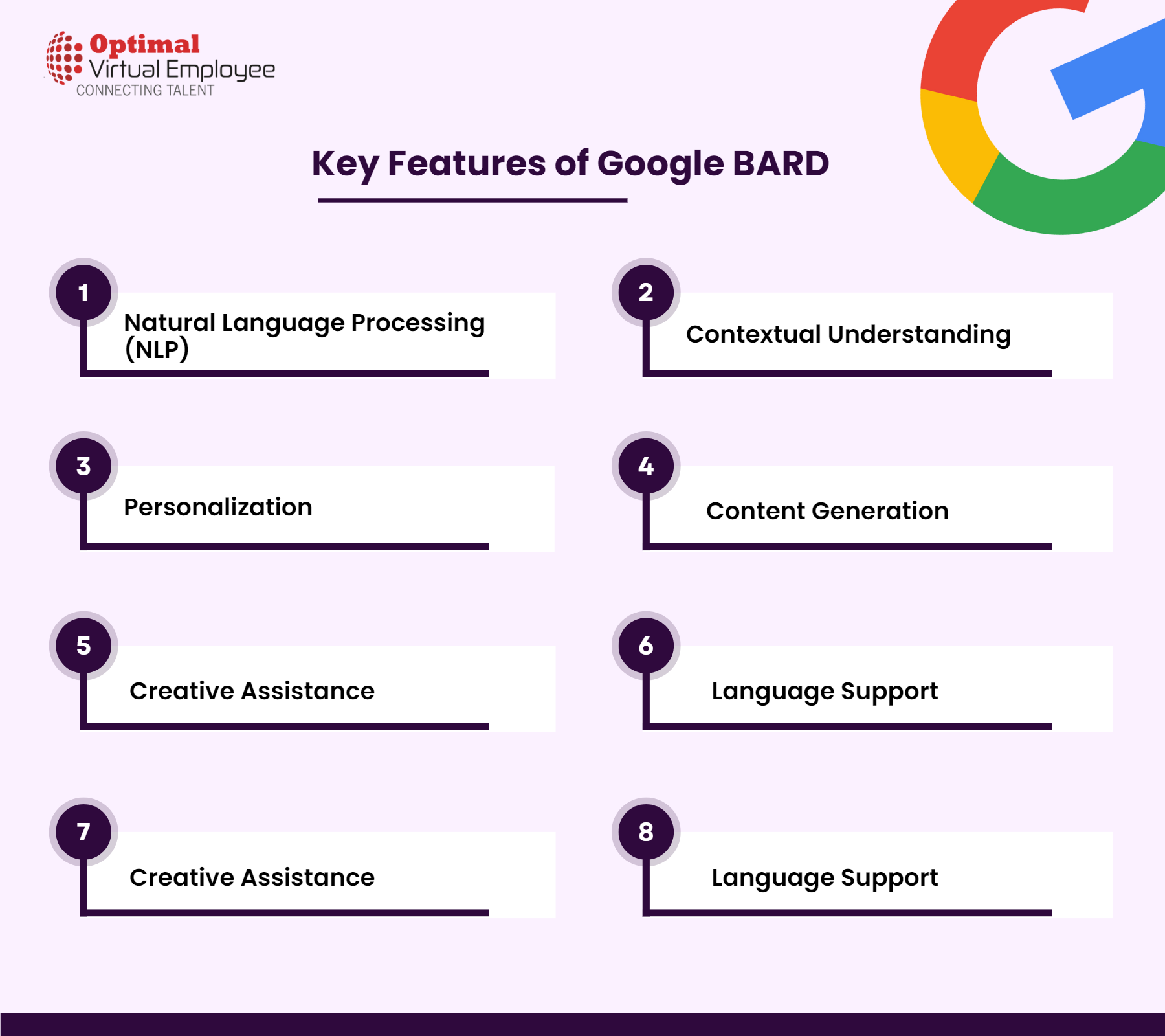 Key Features of Google BARD