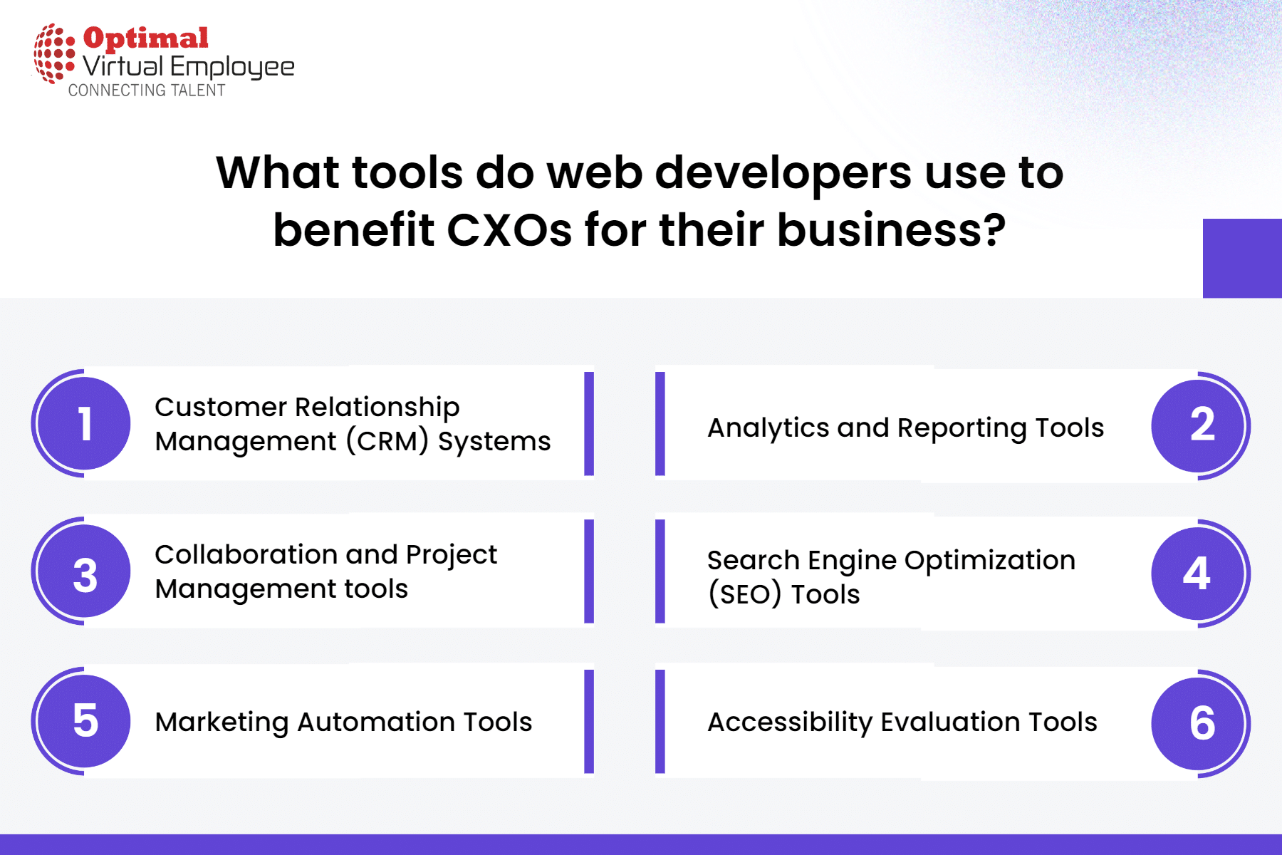 What tools do web developers use to benefit CXOs for their business