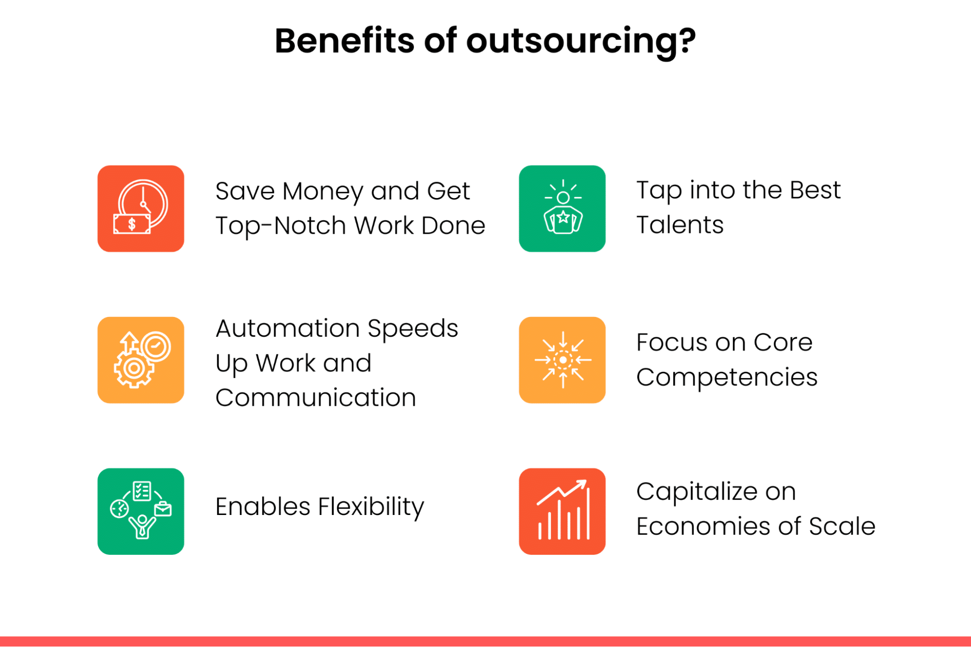 What are the key benefits of outsourcing